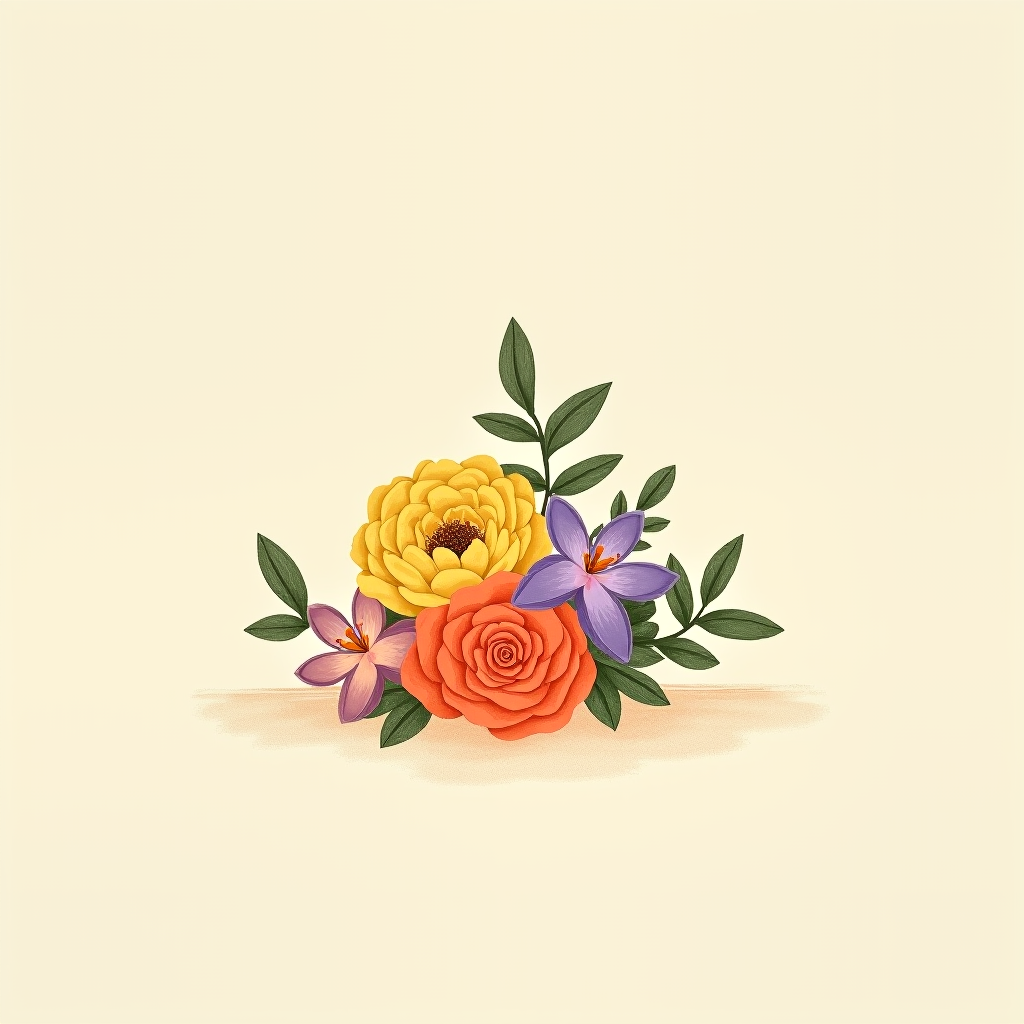 A finished corsage viewed from a different angle, showing the focal flower and filler arrangement