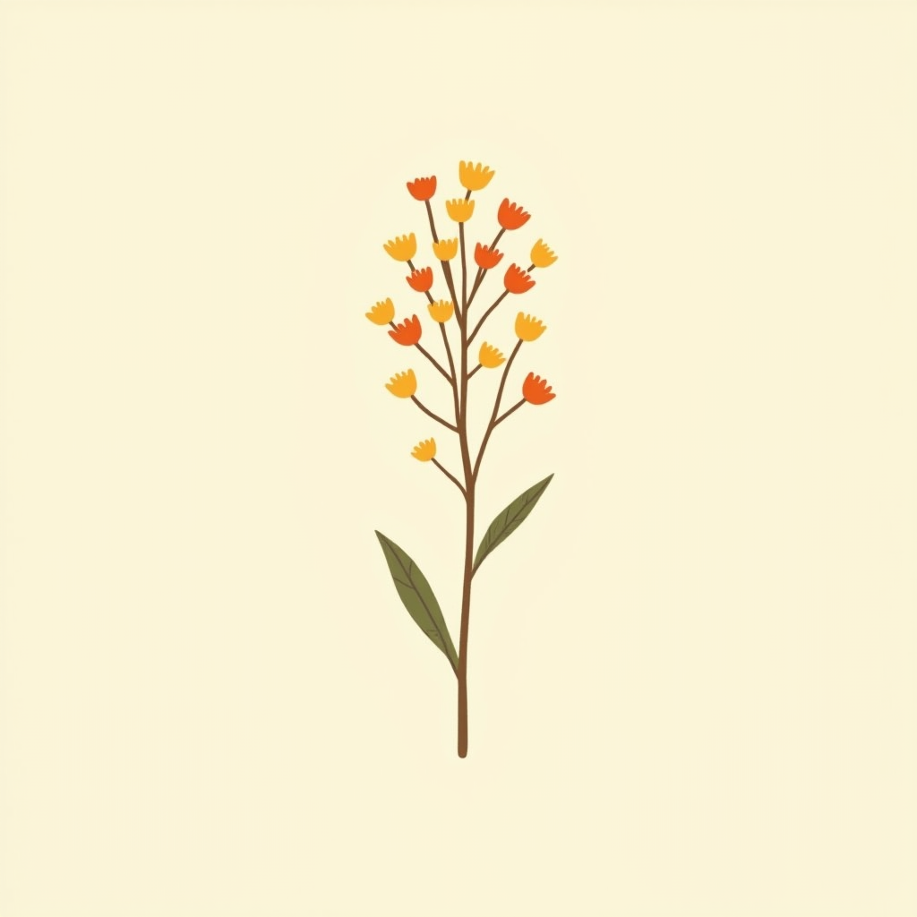 A small-budded filler flower stem