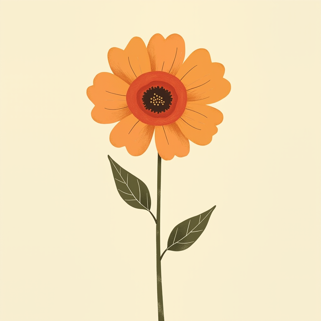 A large focal flower stem