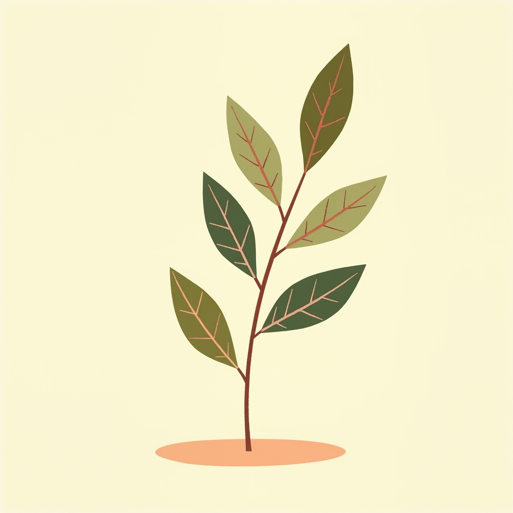 A leafy foliage stem