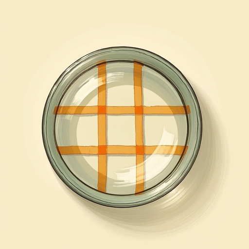 Top-down view of a vase opening with a criss-cross tape grid, openings about 1 inch wide